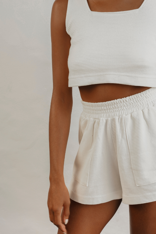 Cropped Wavy Off White